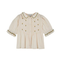 Emile Et Ida Embroidered Blouse (AD041) - Creme