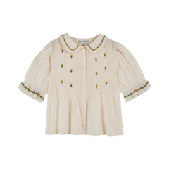 Emile Et Ida Embroidered Blouse (AD041) - Creme