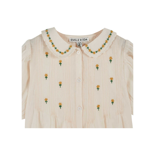 Emile Et Ida Embroidered Blouse (AD041) - Creme