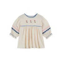 Emile Et Ida Embroidered Blouse (AD044) - Creme