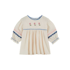 Emile Et Ida Embroidered Blouse (AD044) - Creme