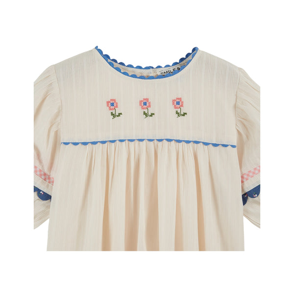 Emile Et Ida Embroidered Blouse (AD044) - Creme