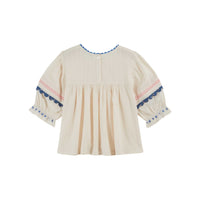 Emile Et Ida Embroidered Blouse (AD044) - Creme