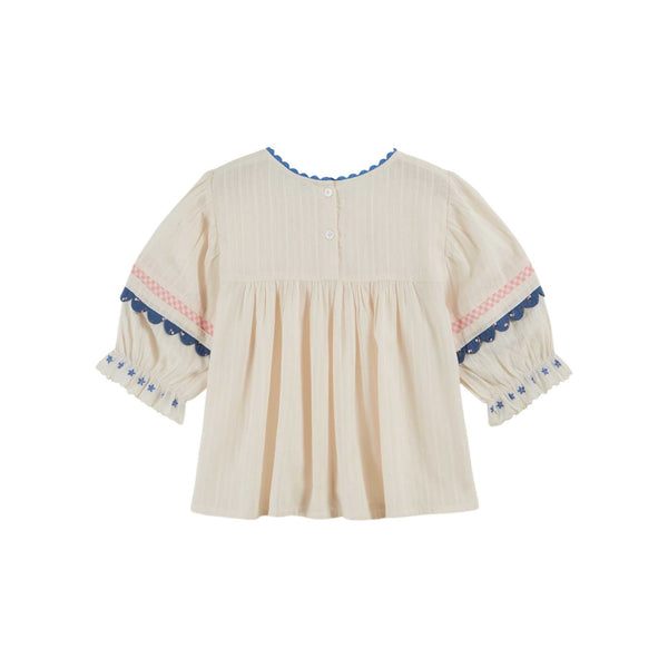 Emile Et Ida Embroidered Blouse (AD044) - Creme