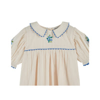Emile Et Ida Embroidered Dress (AD074) - Creme