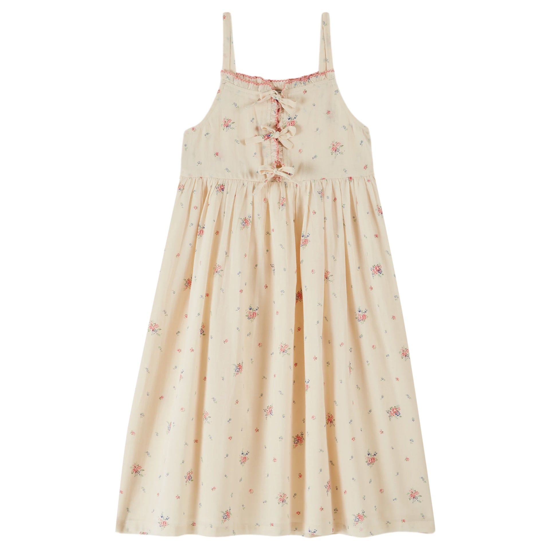 emile et ida brown vintage embroidered dress Emile et Ida Cream All-Over Embroidered Dress Ladida