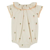 Emile Et Ida All Over Embroidered Jumpsuit 100% Cotton Made In India (AD140) - Creme