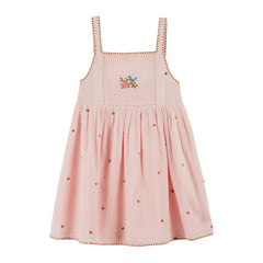 Emile Et Ida Flowers Embroidered Dress (AD159A) - Macaron
