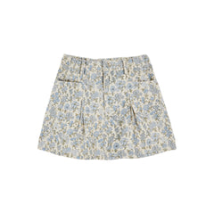 Emile Et Ida All Over Printed Skirt 100% Cotton Made In India (AD187A) - Champetre Bleu
