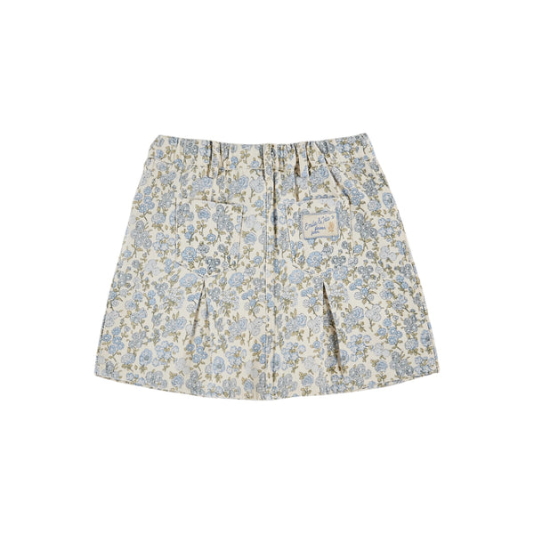 Emile Et Ida All Over Printed Skirt 100% Cotton Made In India (AD187A) - Champetre Bleu