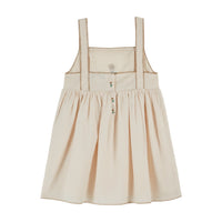 Emile Et Ida All Over Hand-Embroidery Dress 100% Cotton Made In India (AD195) - Creme