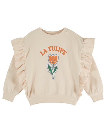 Emile et Ida Tulip Flounce Sweatshirt - Farine