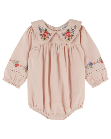 Emile et Ida Cross Stitch Romper - Roseau