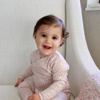 Little Threads The Label Mauve Heirloom Vine Muslin Blanket