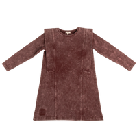 Crew Kids Burgundy Acid Wash Dress