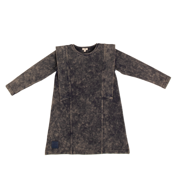 Crew Kids Navy Acid Wash Dress