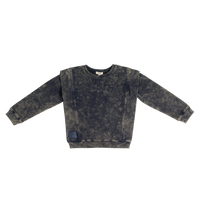 Crew Kids Navy Acid Wash Top