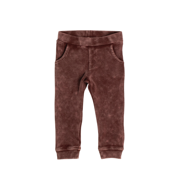 Crew Kids Burgundy Acid Wash Set