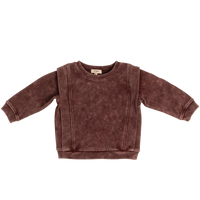 Crew Kids Burgundy Acid Wash Set