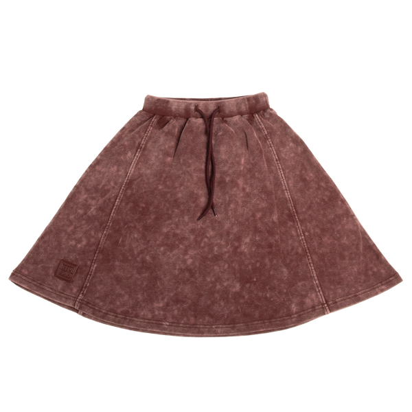 Crew Kids Burgundy Acid Wash Skirt