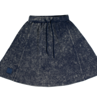 Crew Kids Navy Acid Wash Skirt