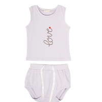 Crew Kids Lavender Lynn Bib Tank Set