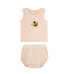 Crew Kids Pink Lynn Bib Tank Set