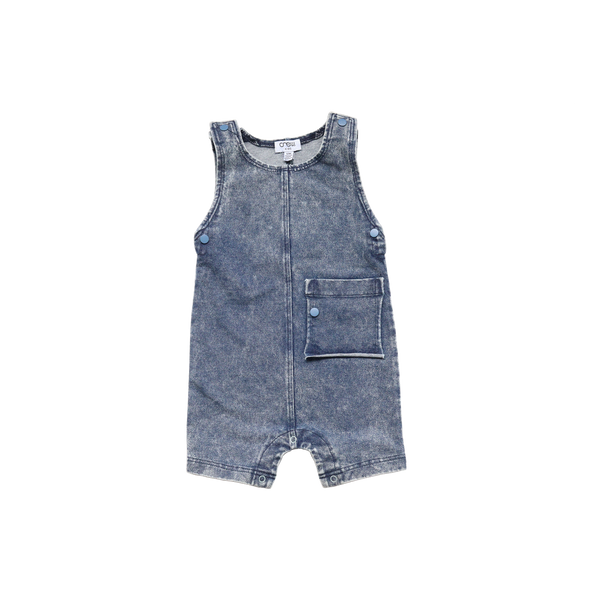 Crew Kids Light Blue Raw Cut Overalls