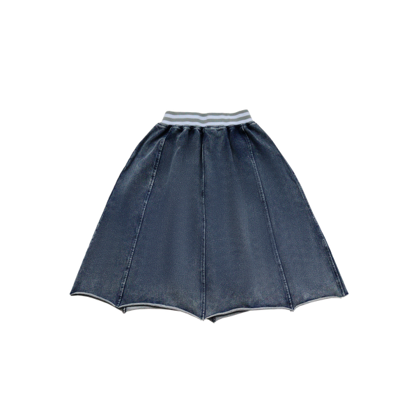 Crew Kids Light Blue Raw Cut Panelled Skirt