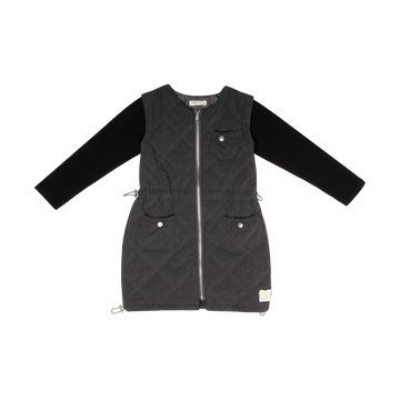Crew Kids Lyla Quilted Dress Black