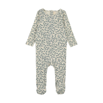 LILETTE  BY LIL LEGS  BY LIL LEGS SLATE ALL OVER FLORAL FOOTIE