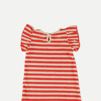 My Little Cozmo Pink Ruby Organic Toweling Stripes Dress