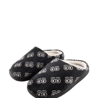 Loud Apparel Black/white Kiss Slippers (AS01)