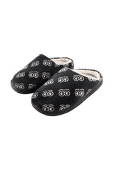 Loud Apparel Black/white Kiss Slippers (AS01)