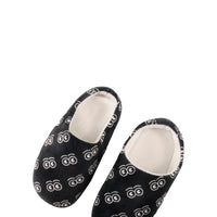 Loud Apparel Black/white Kiss Slippers (AS01)