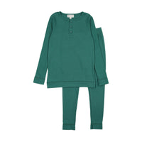 Bopop Hunter Green Ribbed Pajamas