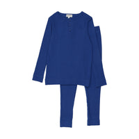 Bopop Royal Blue Ribbed Pajamas