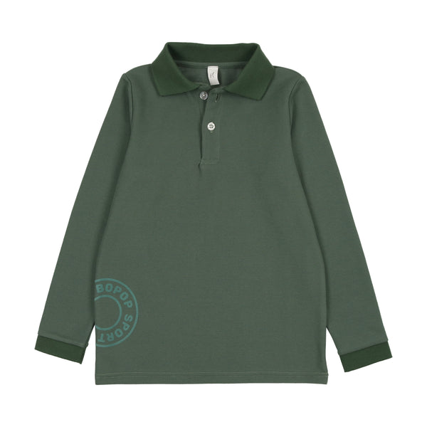 Bopop Green Velour Logo Polo