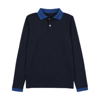 Bopop Navy Polo With Blue Cuff