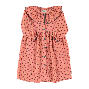 Piupiuchick Pink Long Dress with Little Flowers