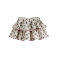Cera Una Volta Kiki Skirt Cream Flower COVERS KNEE