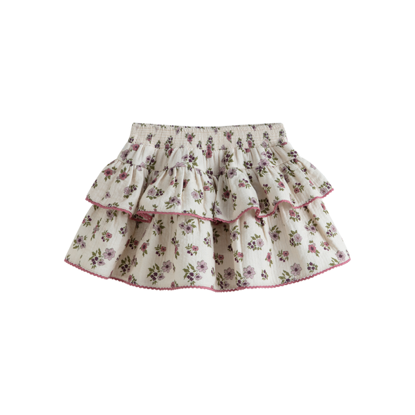 Cera Una Volta Kiki Skirt Cream Flower COVERS KNEE