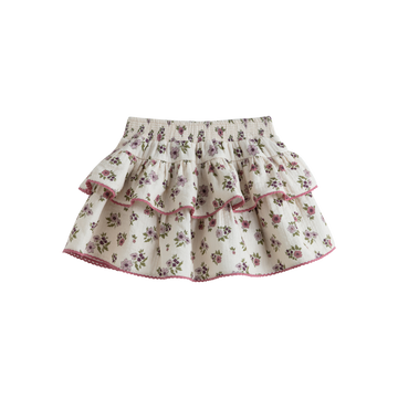 Cera Una Volta Kiki Skirt Cream Flower COVERS KNEE