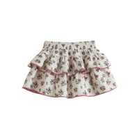 Cera Una Volta Kiki Skirt Cream Flower COVERS KNEE