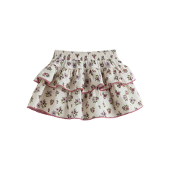 Cera Una Volta Kiki Skirt Cream Flower COVERS KNEE