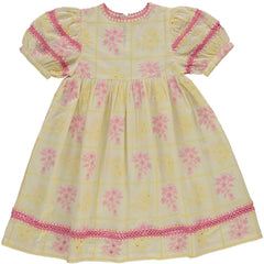 Bebe Organic Patchwork embroidery Alba Special Dress (3/4 SLEEVES)