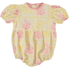 Bebe Organic Patchwork embroidery Alba Romper
