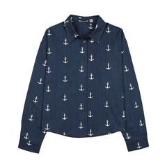 Urban Edge Navy Denim Anchor Shirt