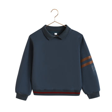 Retro Kid Arden Scuba Collar Sweatshirt - Indigo