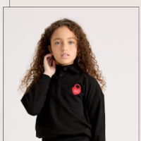 Little Parni Black Girls Sweatshirt With Collar (K461)